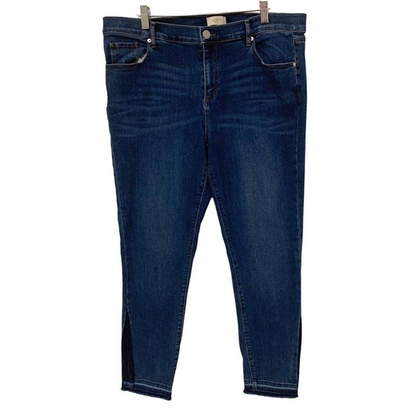 Ann Taylor LOFT Outlet | Jeans Released Hem Stretch Skinny Ankle High Rise- 16 - Picture 1 of 9